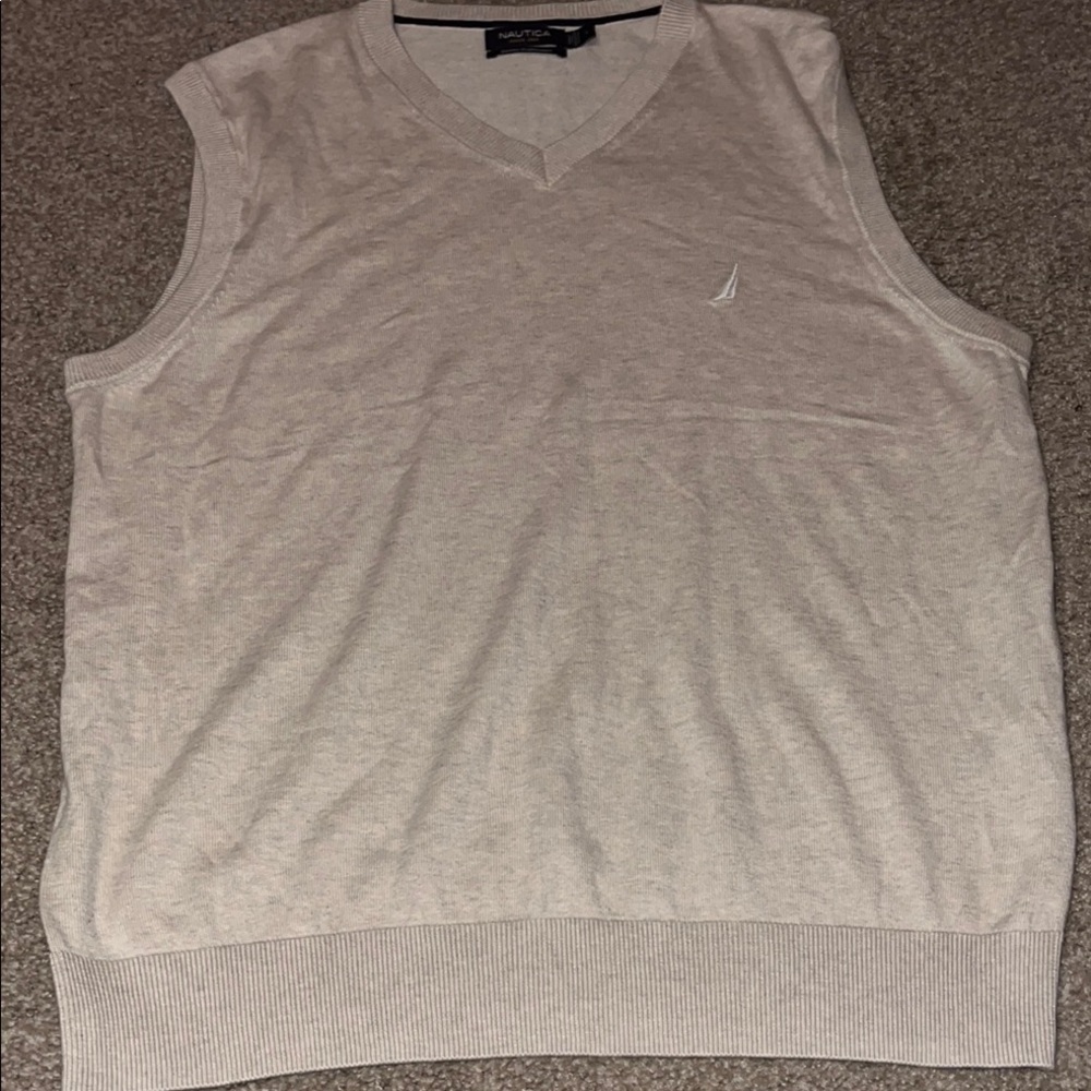 Nautica Kakhi V-Neck Sweater